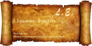Lissauer Evelin névjegykártya